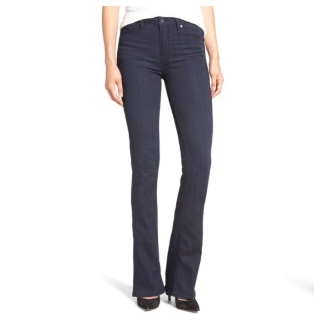 Nwt paige high rise lousette slim flare jeans dark
